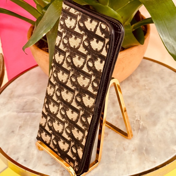 Dior Bifold agenda cash holder Black and Tan Patterned Wallet - Picture 13 of 16